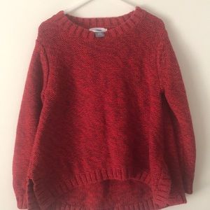 Old Navy Hi Lo Knitted Red Sweater